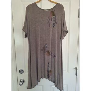 Blue Fish gray‎ midi dress 1996 Size XL-XXL